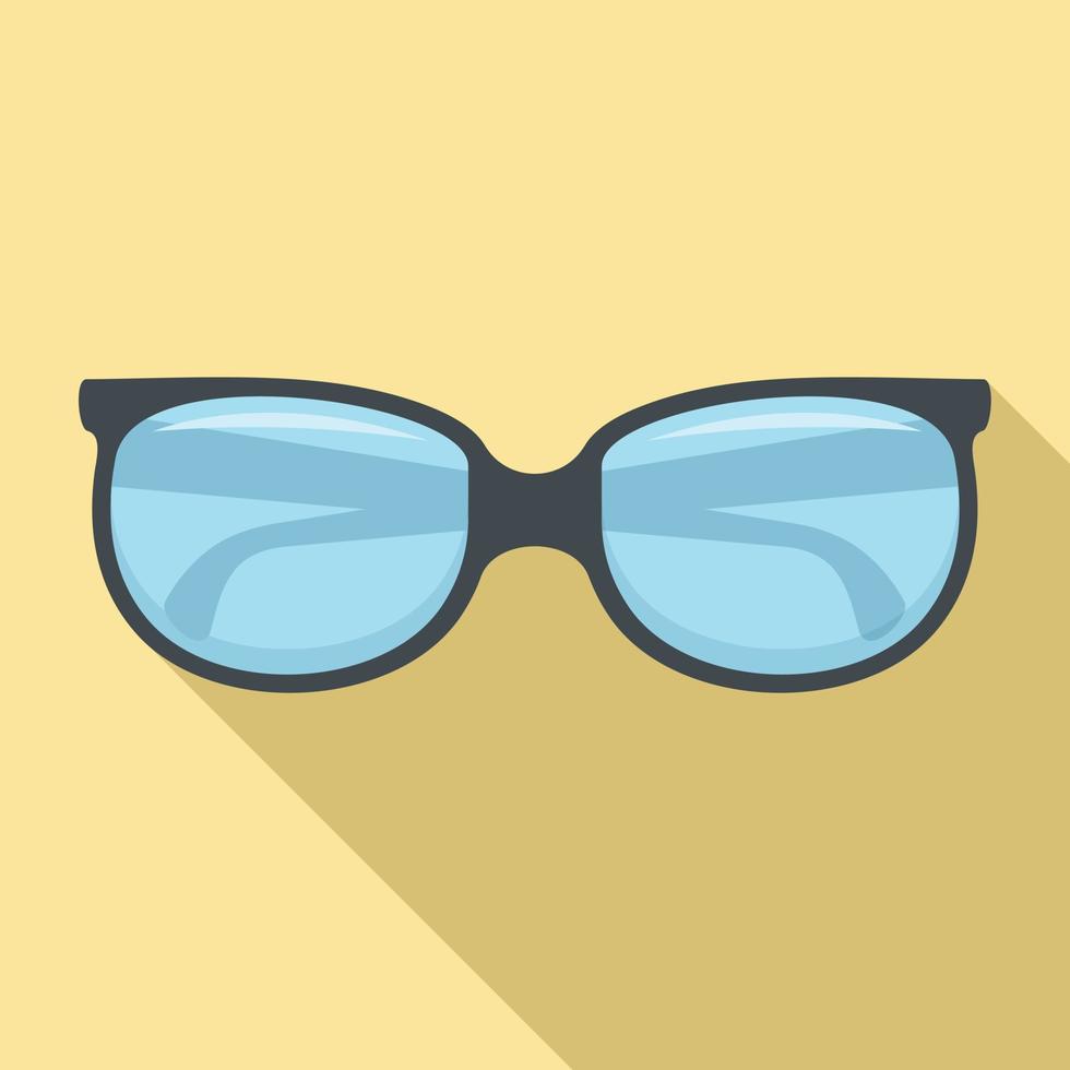 glasögon ikon, platt stil vektor