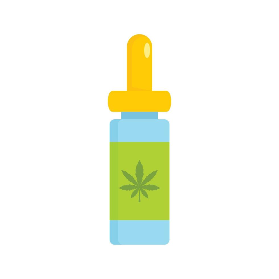 Marihuana medizinisches Drop-Symbol, flacher Stil vektor
