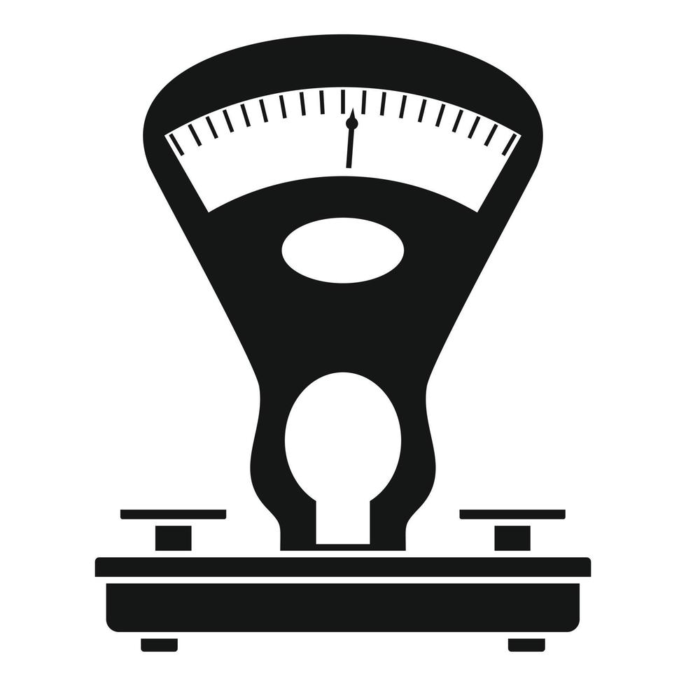 Retro-Symbol für mechanische Waagen, einfacher Stil vektor