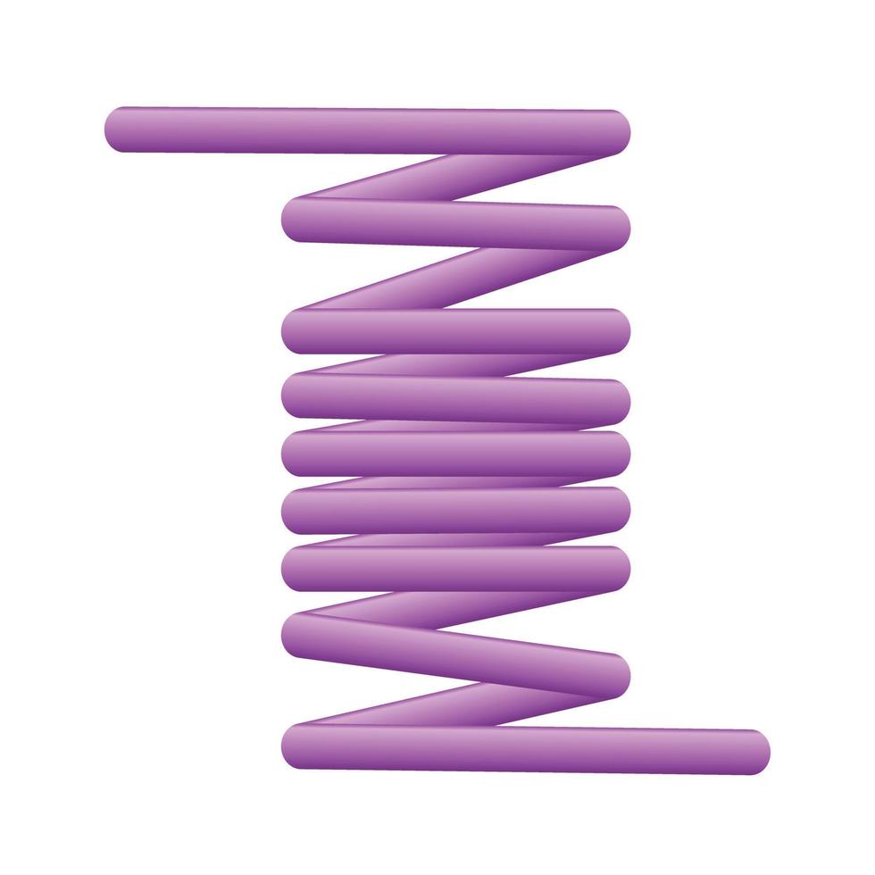 rosa kabel- spole ikon, tecknad serie stil vektor