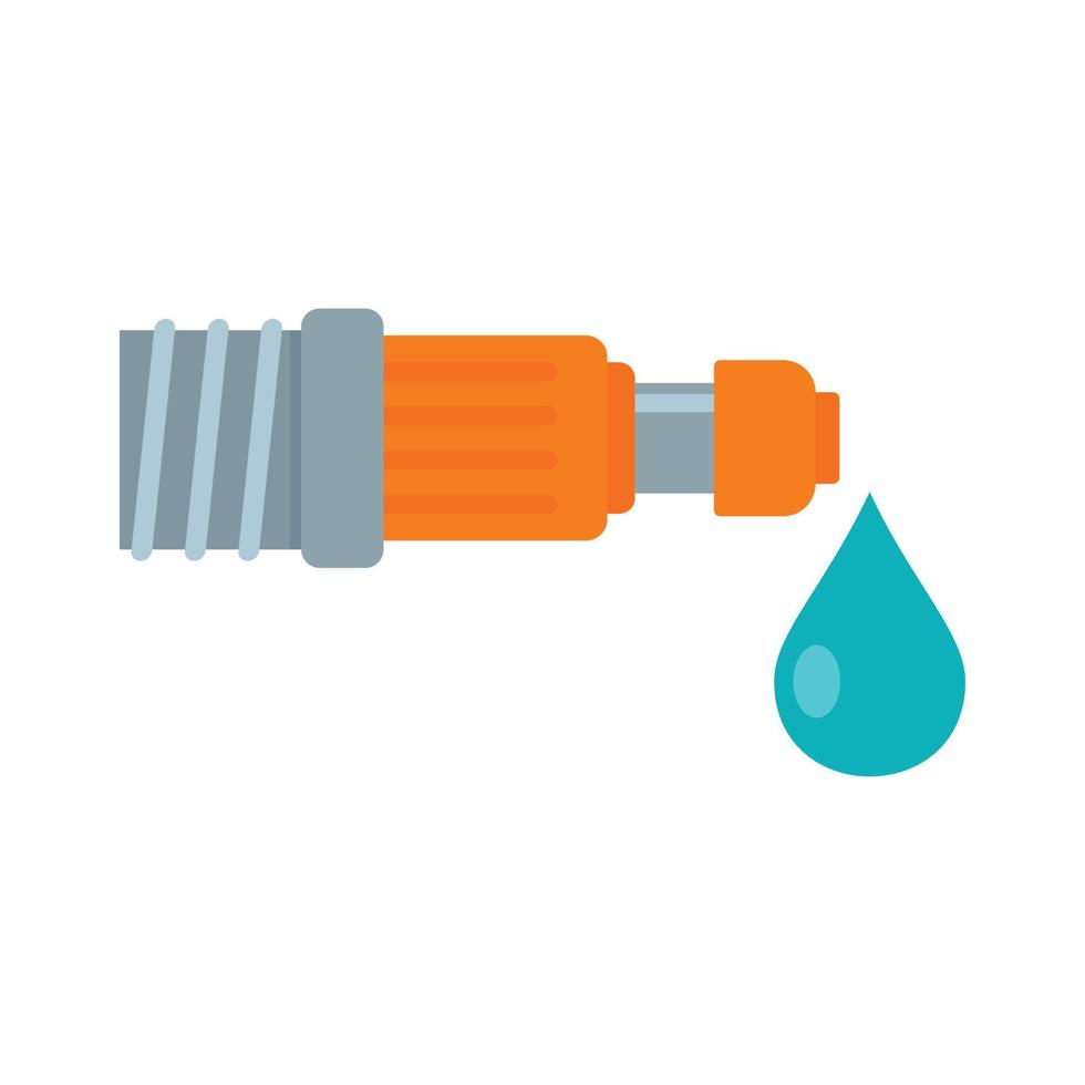 Drop-Bewässerungsrohr-Symbol, flacher Stil vektor