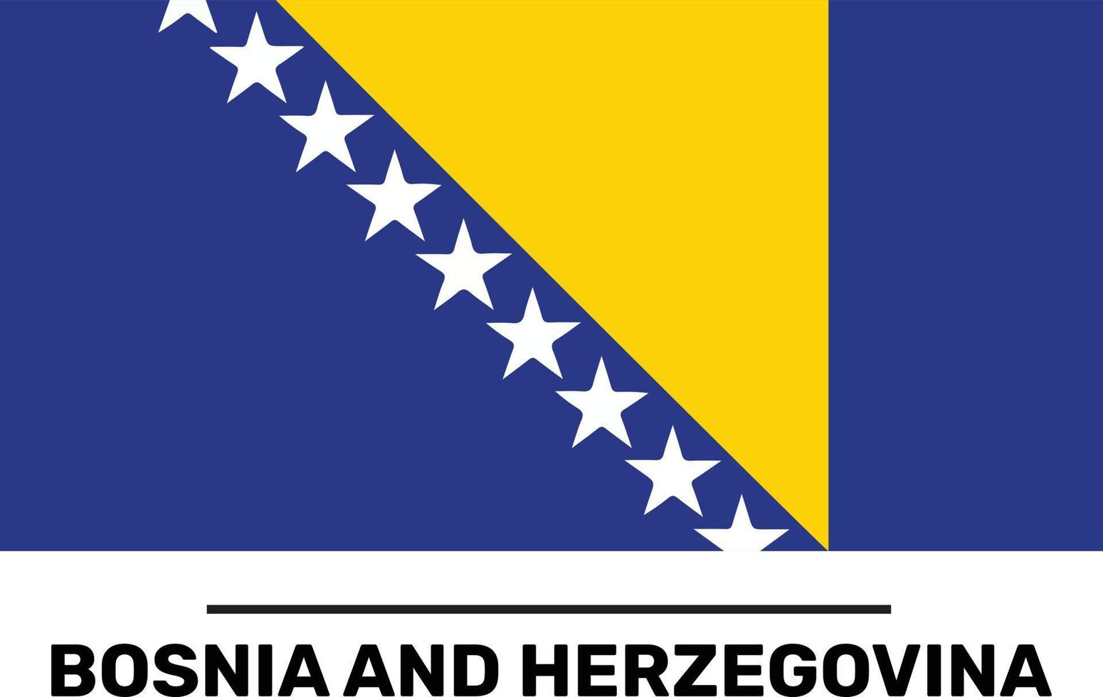 Flagge von Bosnien und Herzegowina, vollständig bearbeitbare und skalierbare Vektordatei vektor