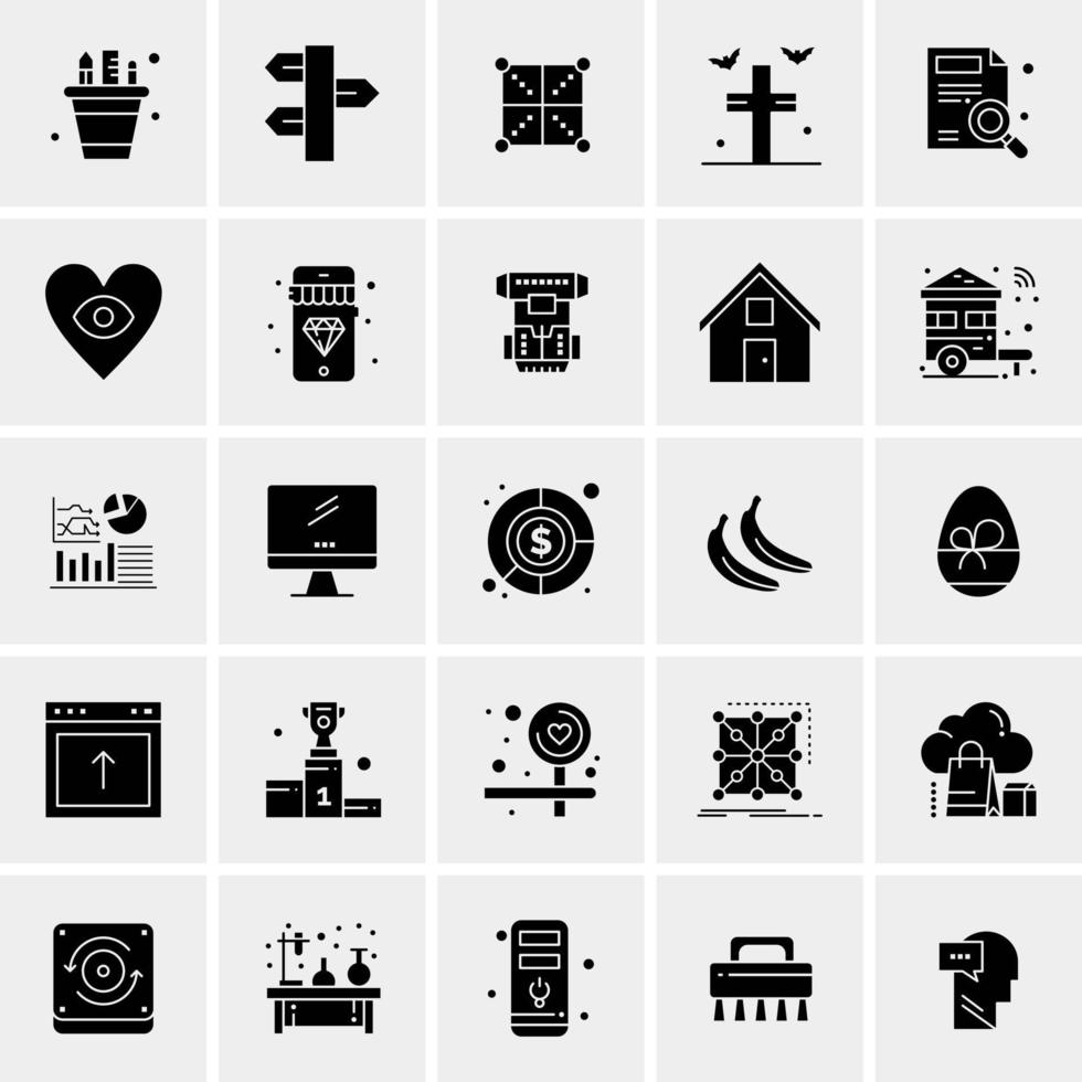 25 universelle Business-Icons Vektor kreative Icon-Illustration zur Verwendung in Web- und Mobilprojekten