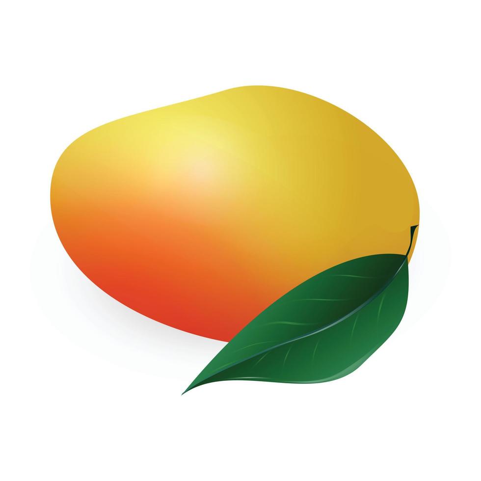 Ganze Mango-Ikone, Cartoon-Stil vektor