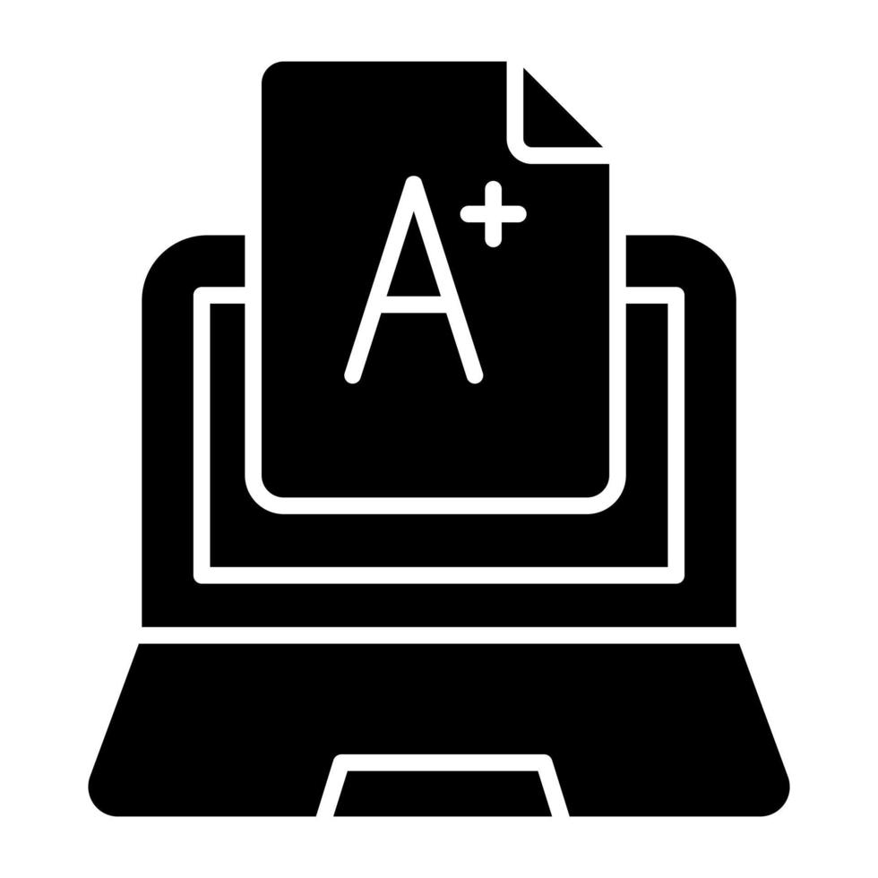 redigerbar design ikon av resultat ark vektor