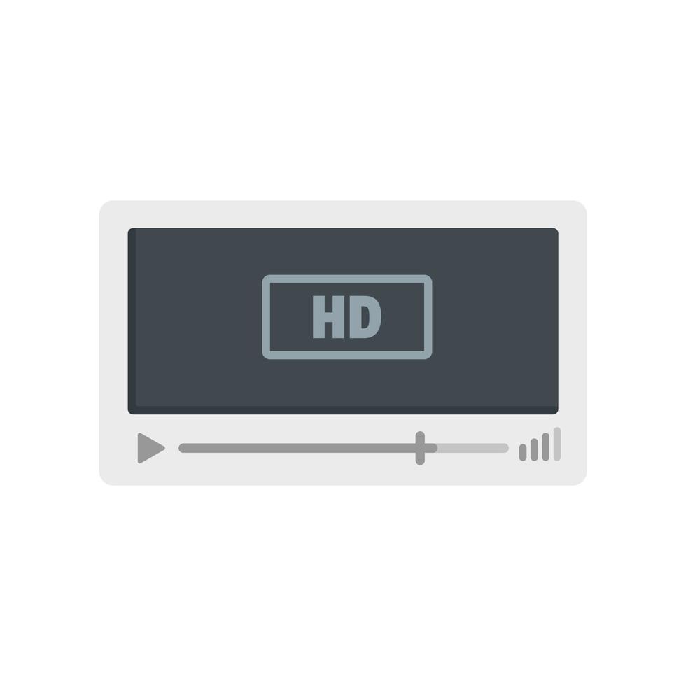 Film-HD-Wiedergabesymbol, flacher Stil vektor