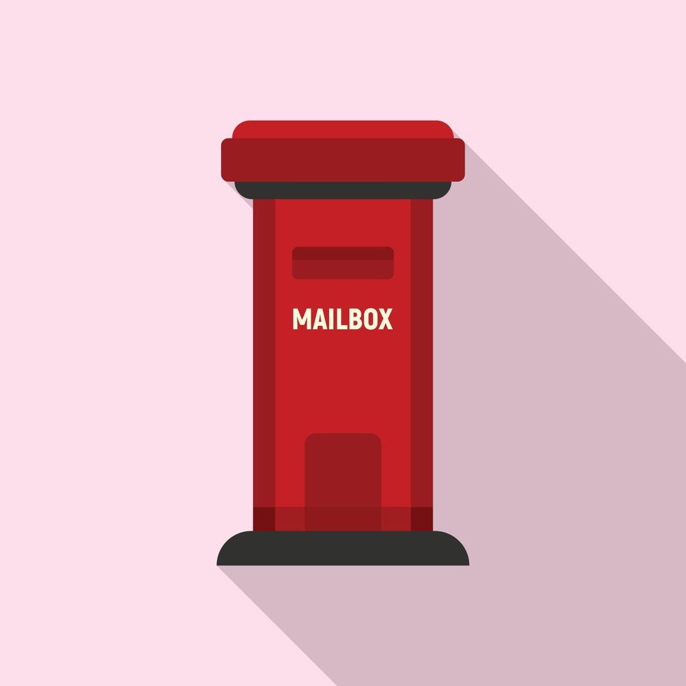 Mailbox-Container-Symbol, flacher Stil vektor