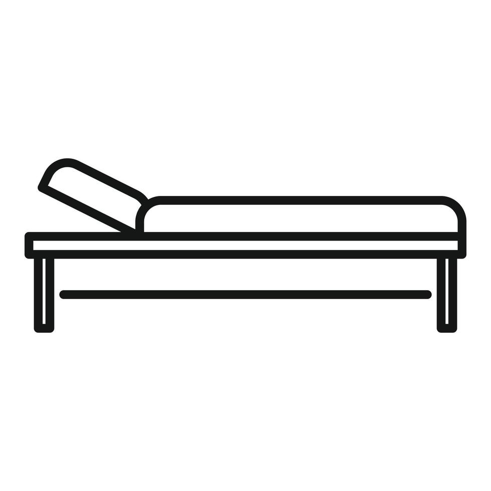 Krankenhausbett-Symbol, Umrissstil vektor