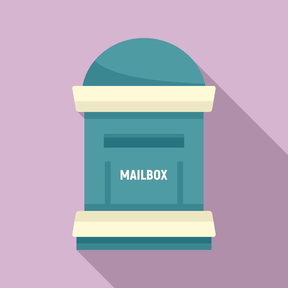 Office-Mailbox-Symbol, flacher Stil vektor
