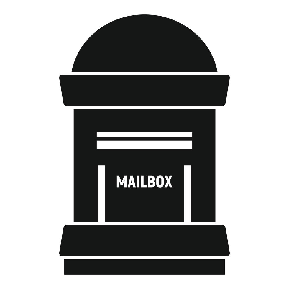 Office-Mailbox-Symbol, einfacher Stil vektor