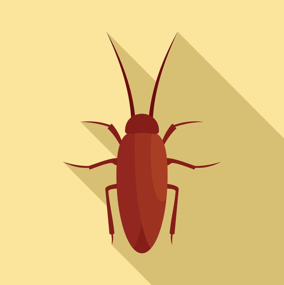 Kakerlaken-Insektensymbol, flacher Stil vektor