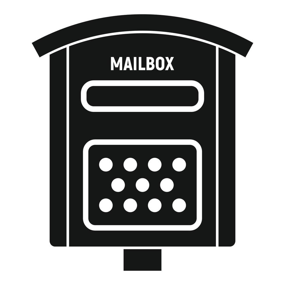 kuvert brevlåda ikon, enkel stil vektor
