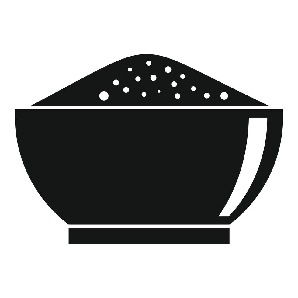 chili peppar skål ikon, enkel stil vektor