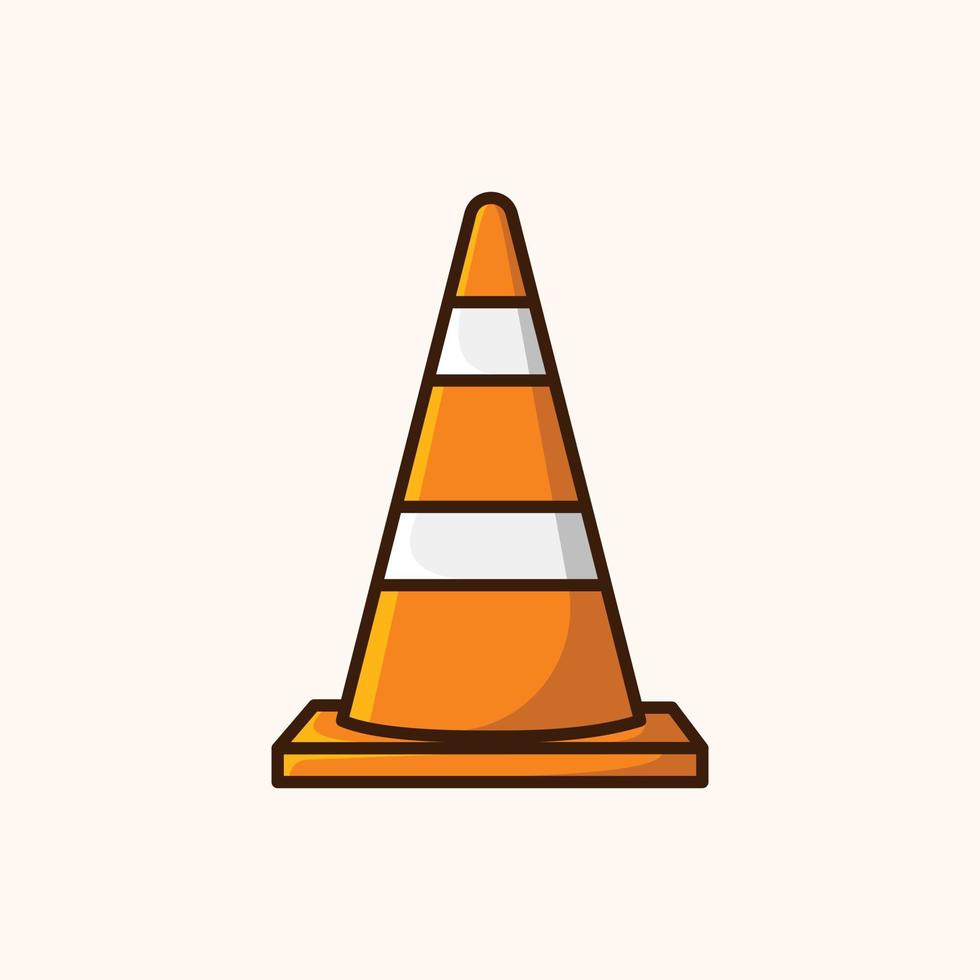 Traffic Cone Premium-Vektor-Straßenteiler-Tool vektor