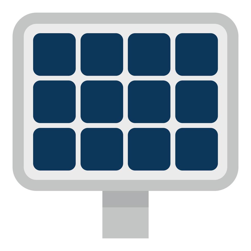 Solarpanel-Symbol, flacher Stil vektor