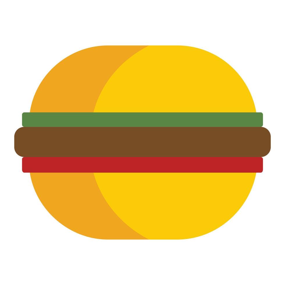 Burger-Symbol, flacher Stil vektor