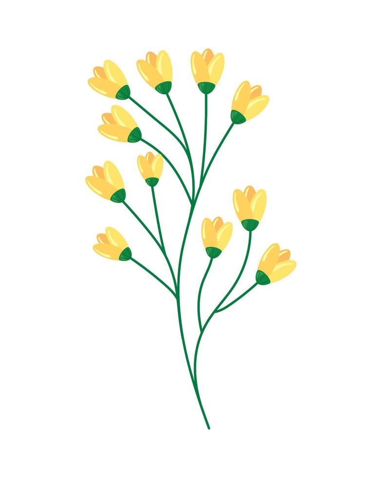 gul blommor trädgård växt vektor