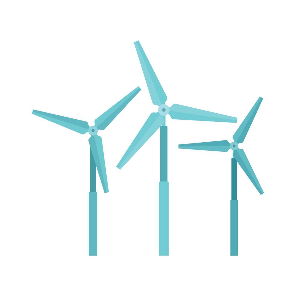 Windturbinenpark-Symbol, flacher Stil vektor