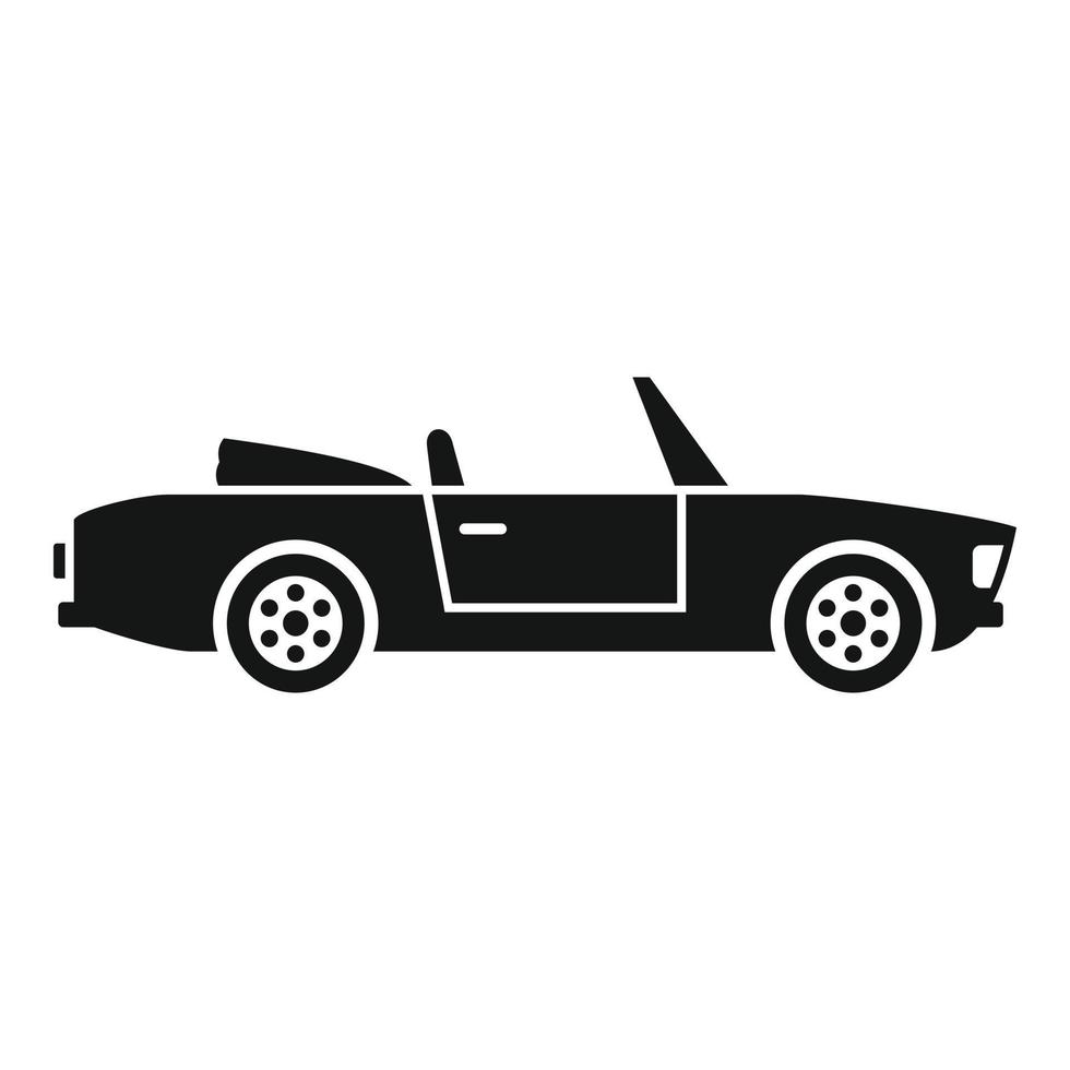 sommar cabriolet ikon, enkel stil vektor
