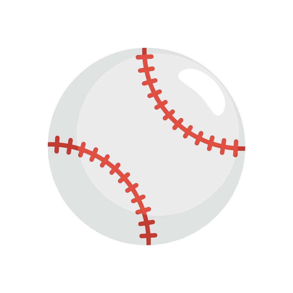 Baseball-Ball-Symbol, flacher Stil vektor