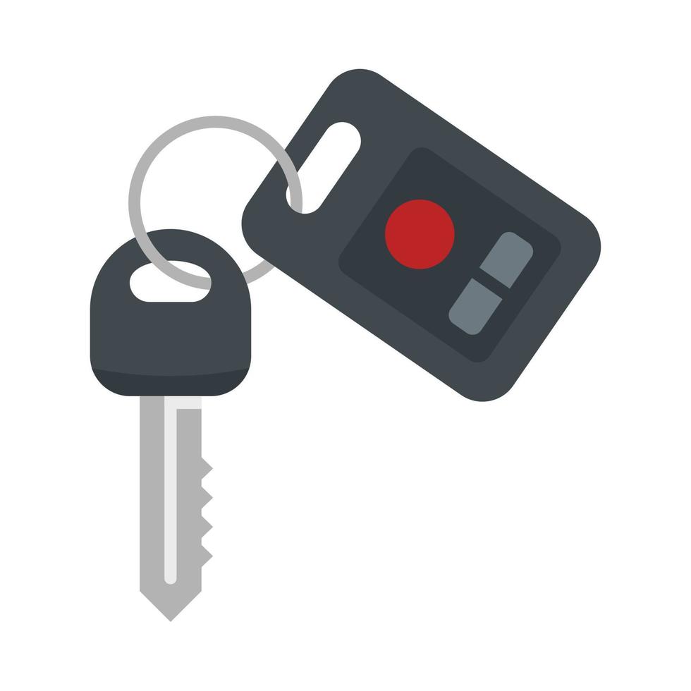 Autoschlüssel-Sicherheitssymbol, flacher Stil vektor