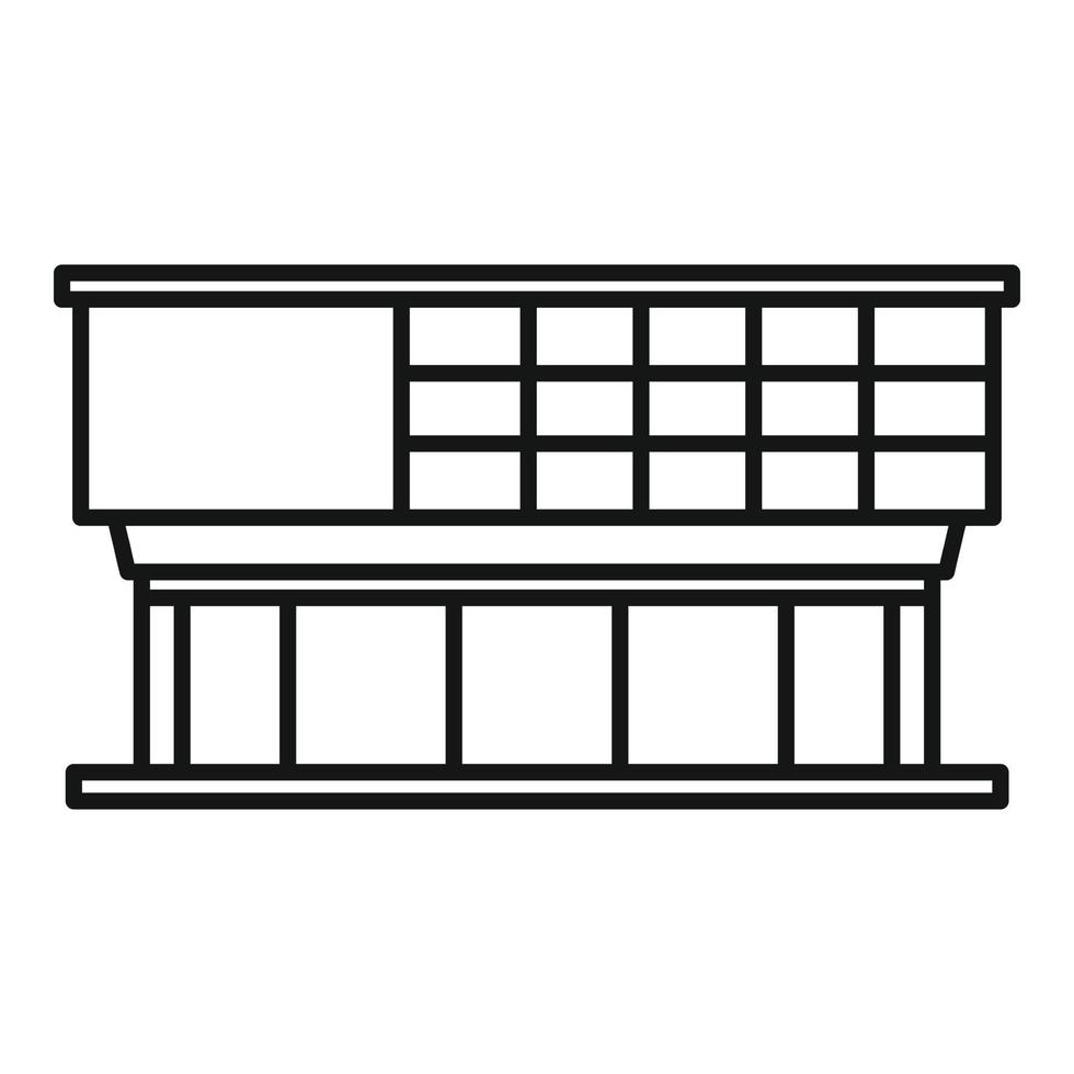 Fensterglas-Einkaufszentrum-Symbol, Umrissstil vektor