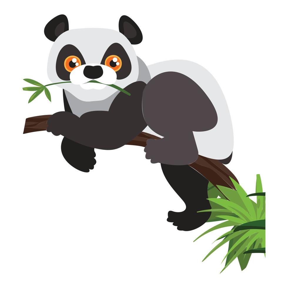 Panda-Bär-Symbol, Cartoon-Stil vektor