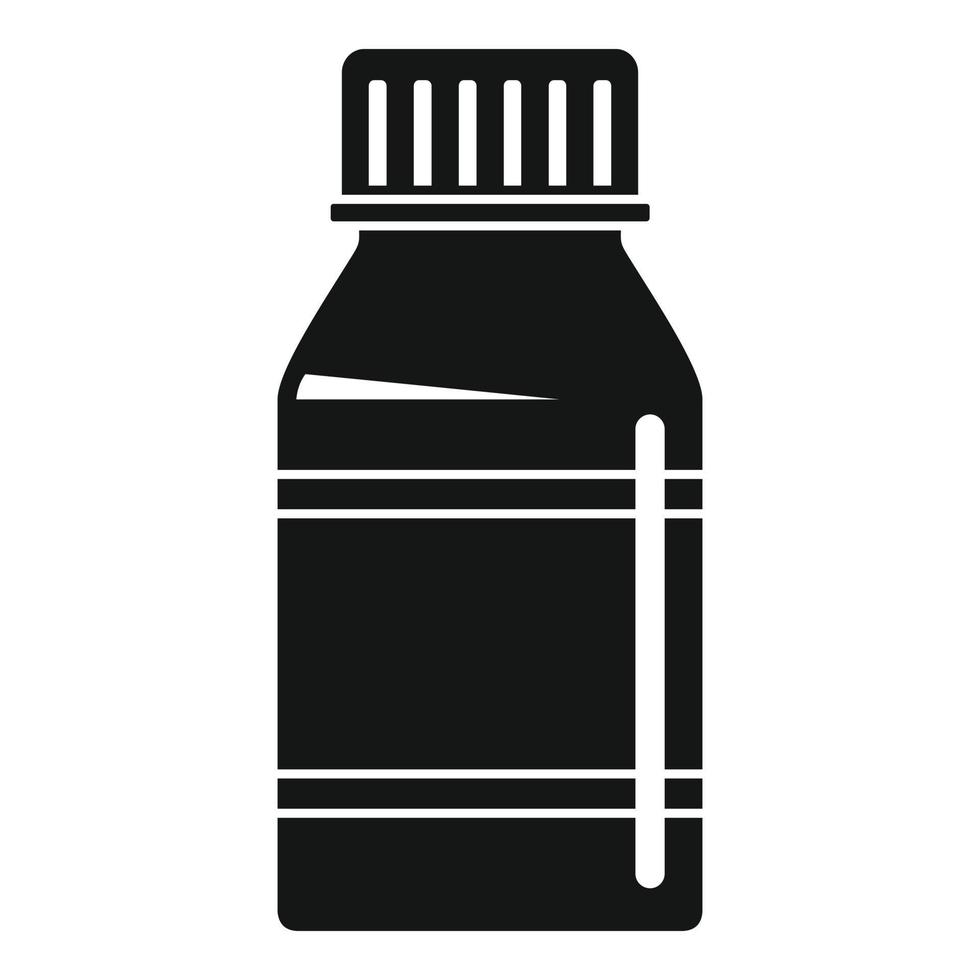 vitamin piller burk ikon, enkel stil vektor