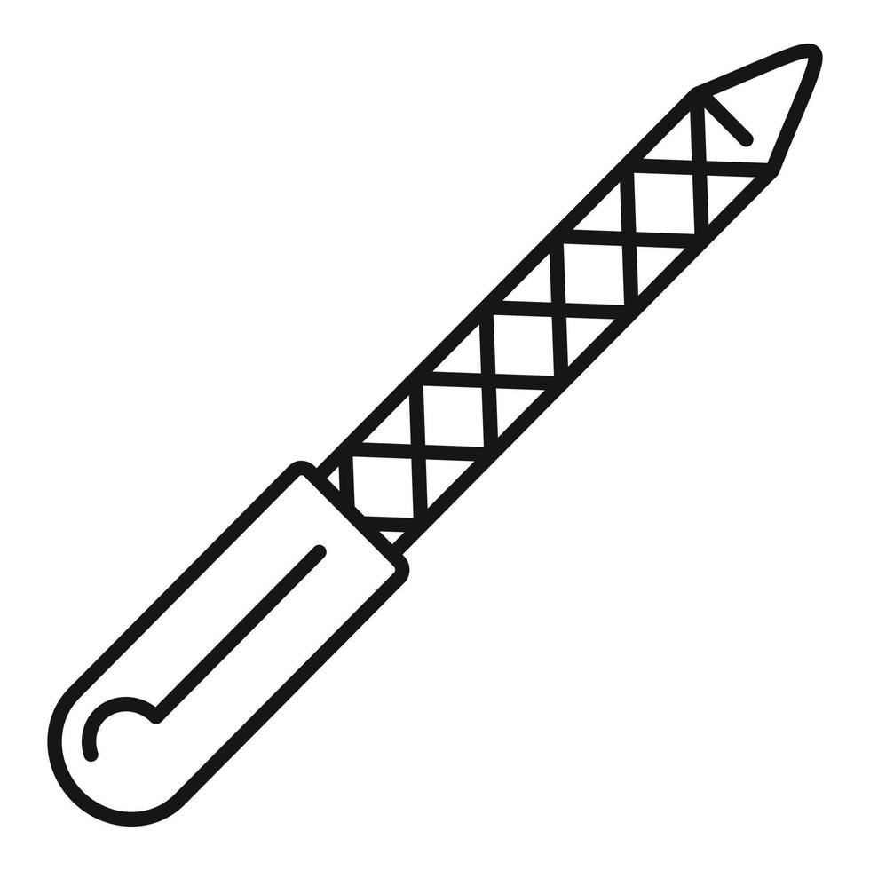 Nagelfeile Symbol, Outline-Stil vektor