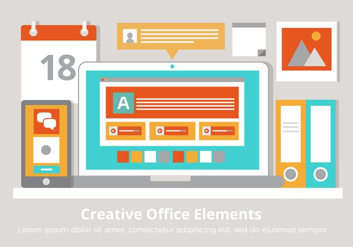 Gratis Vector Creative Office Elements