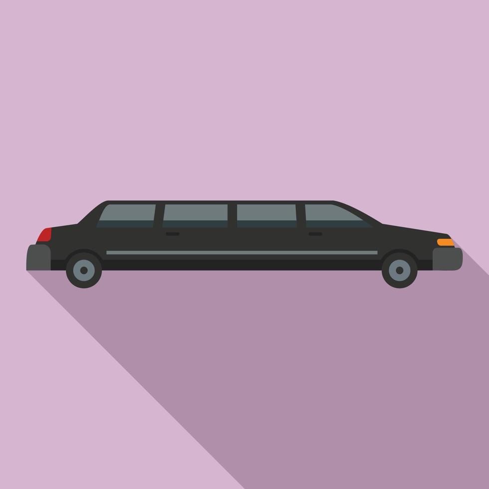 lyx limousine ikon, platt stil vektor