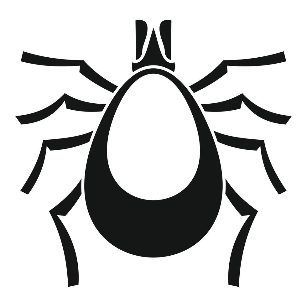 Allergie-Milben-Symbol, einfacher Stil vektor