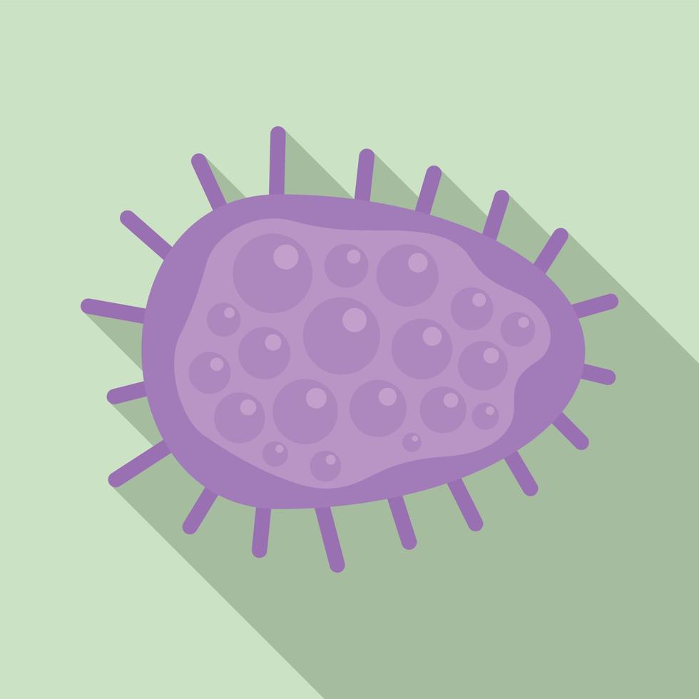 Virus-Mikroorganismus-Symbol, flacher Stil vektor