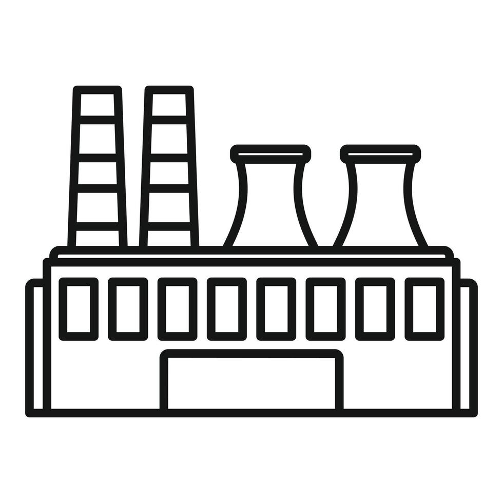 Ikone der Kohleindustrie, Umrissstil vektor