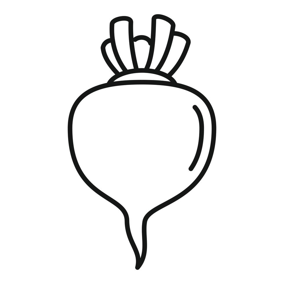 Diät-Rüben-Symbol, Umrissstil vektor