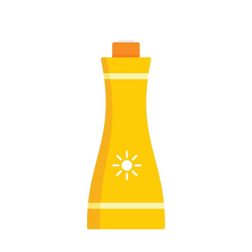 Sonnenschutzspray-Symbol, flacher Stil vektor