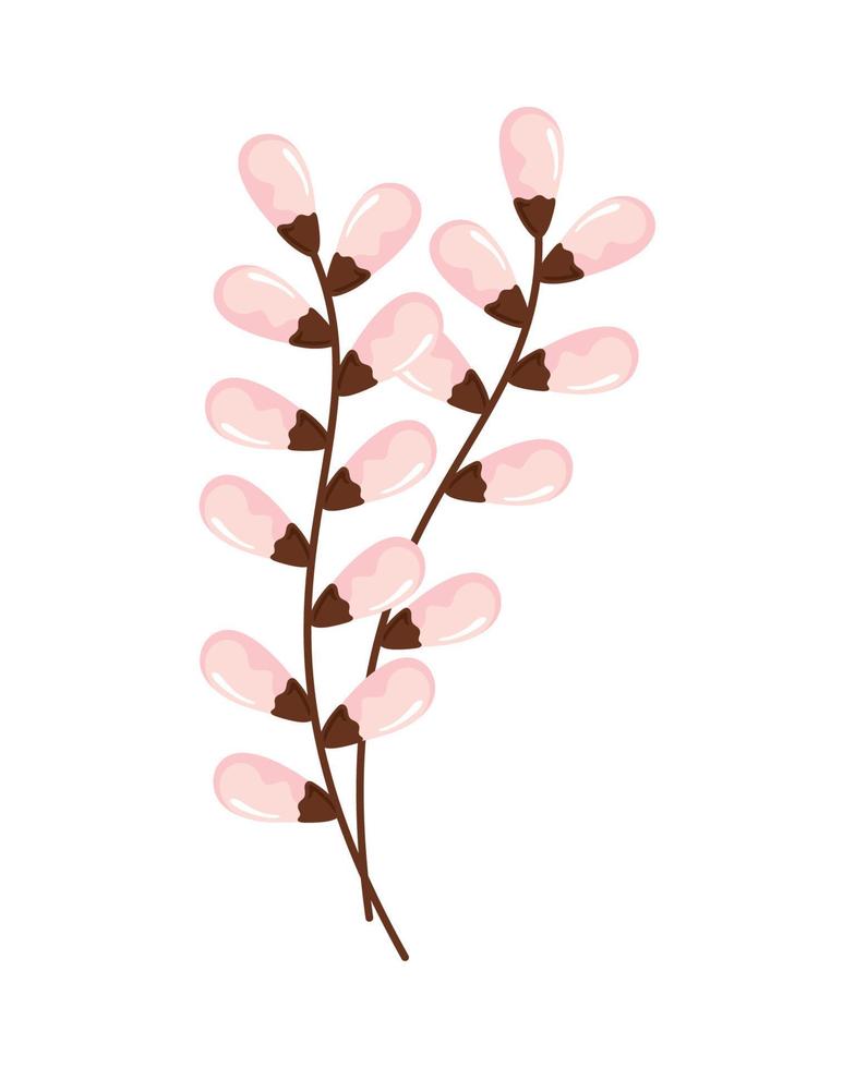 Gartenpflanze mit rosa Blumen vektor