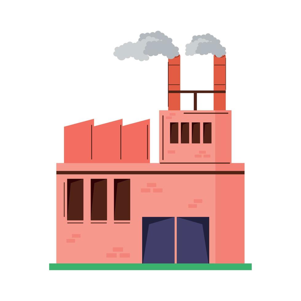rosa industriegebäude vektor