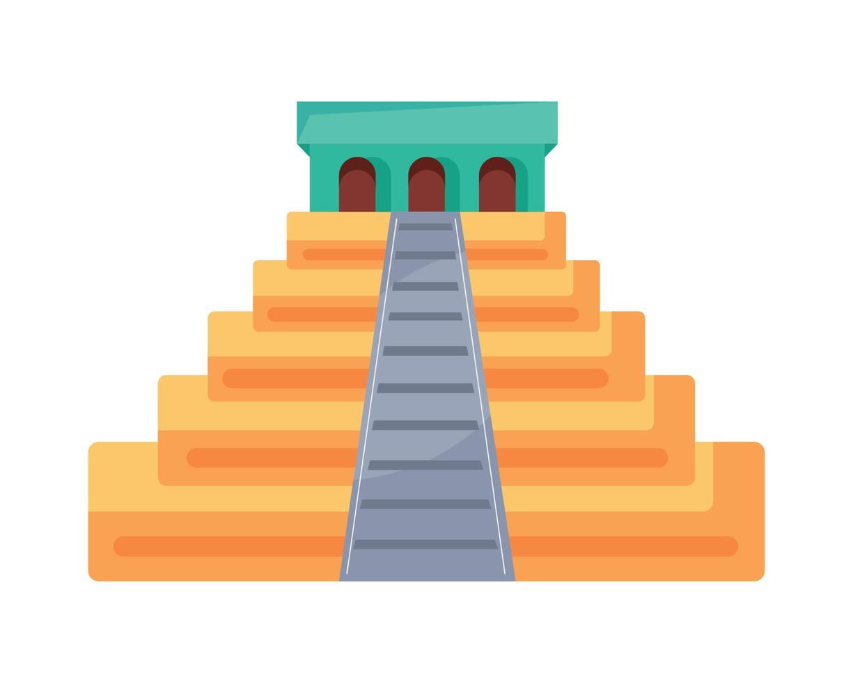 mayan pyramid känd landmärke vektor