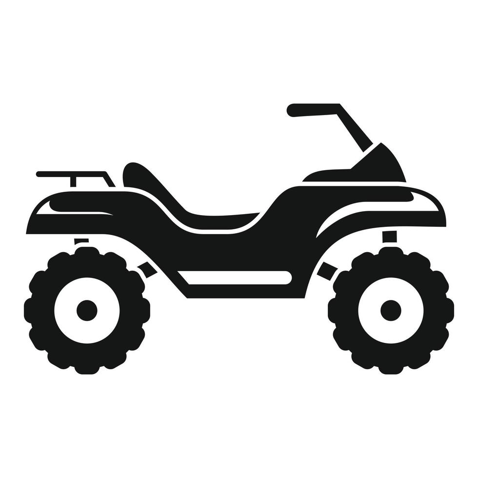 Fordern Sie das Quad-Bike-Symbol heraus, einfacher Stil vektor