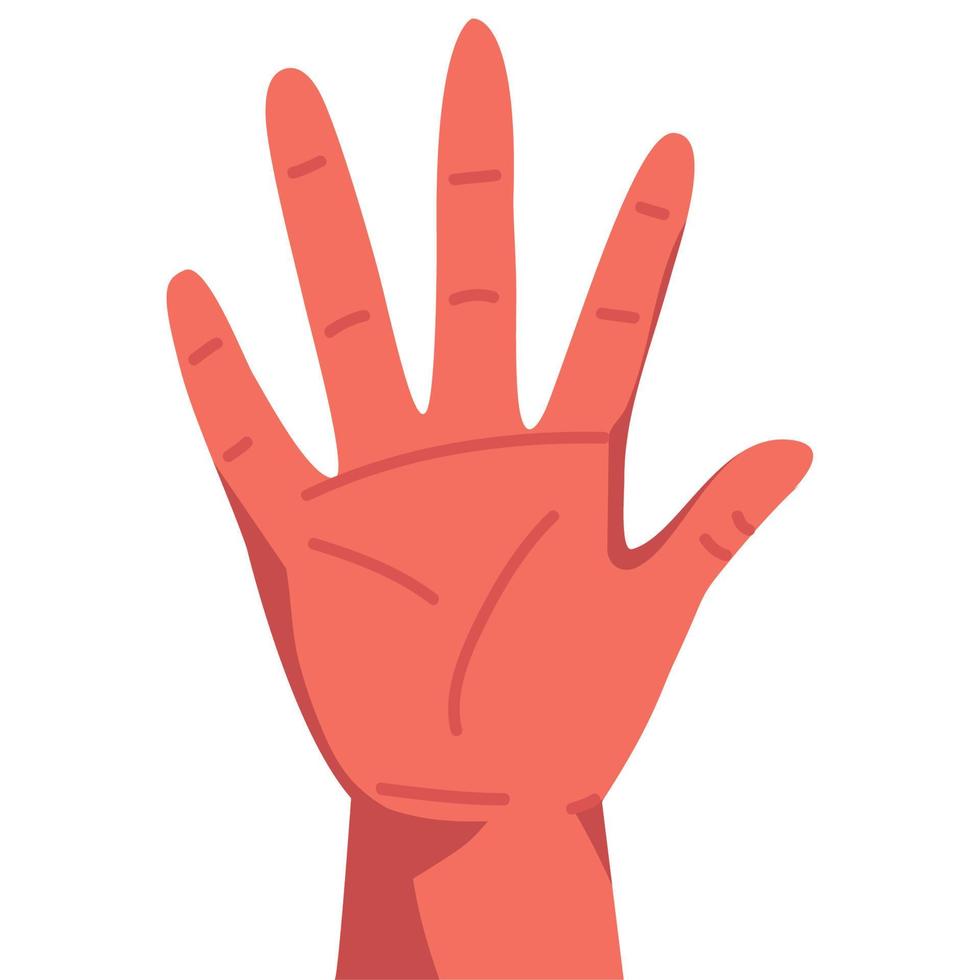 Hand menschliches Stoppschild vektor