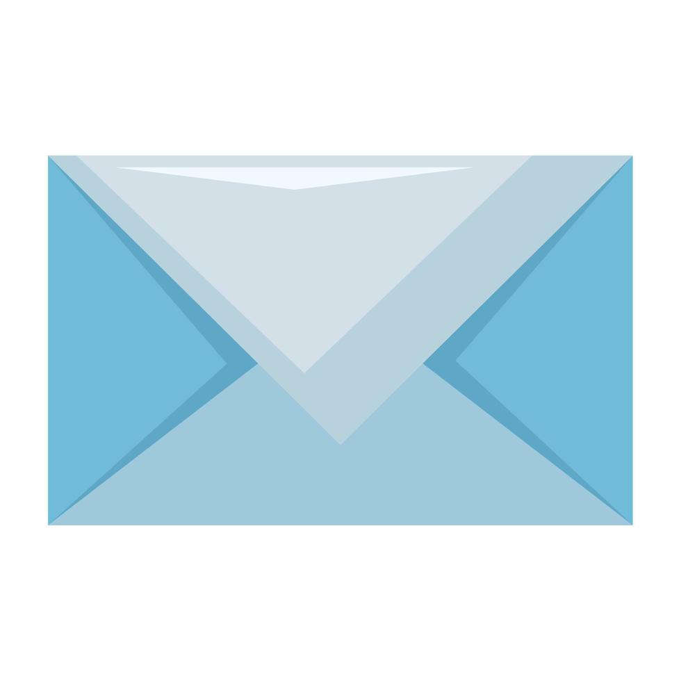 blå kuvert post vektor