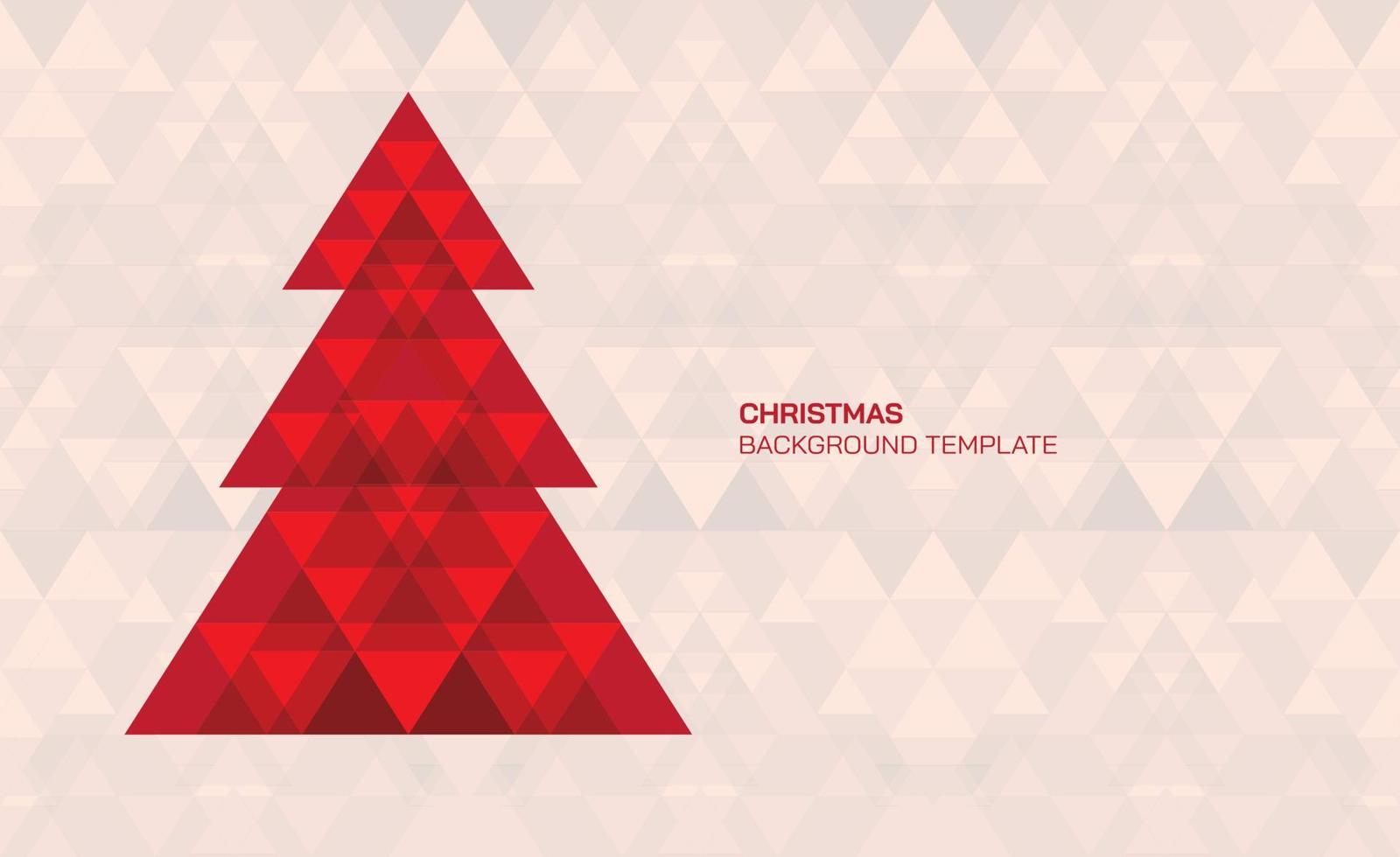 geometrisk röd färger blandad jul träd med tom Plats. jul kort mall. vektor