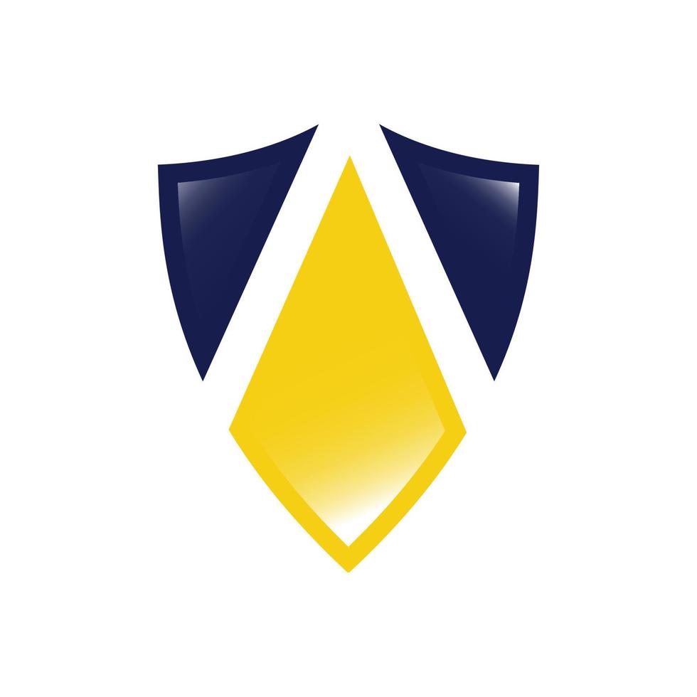 Design-Vektorvorlage für das heraldische Schildwappen-Logo der königlichen Marke Luxus vektor