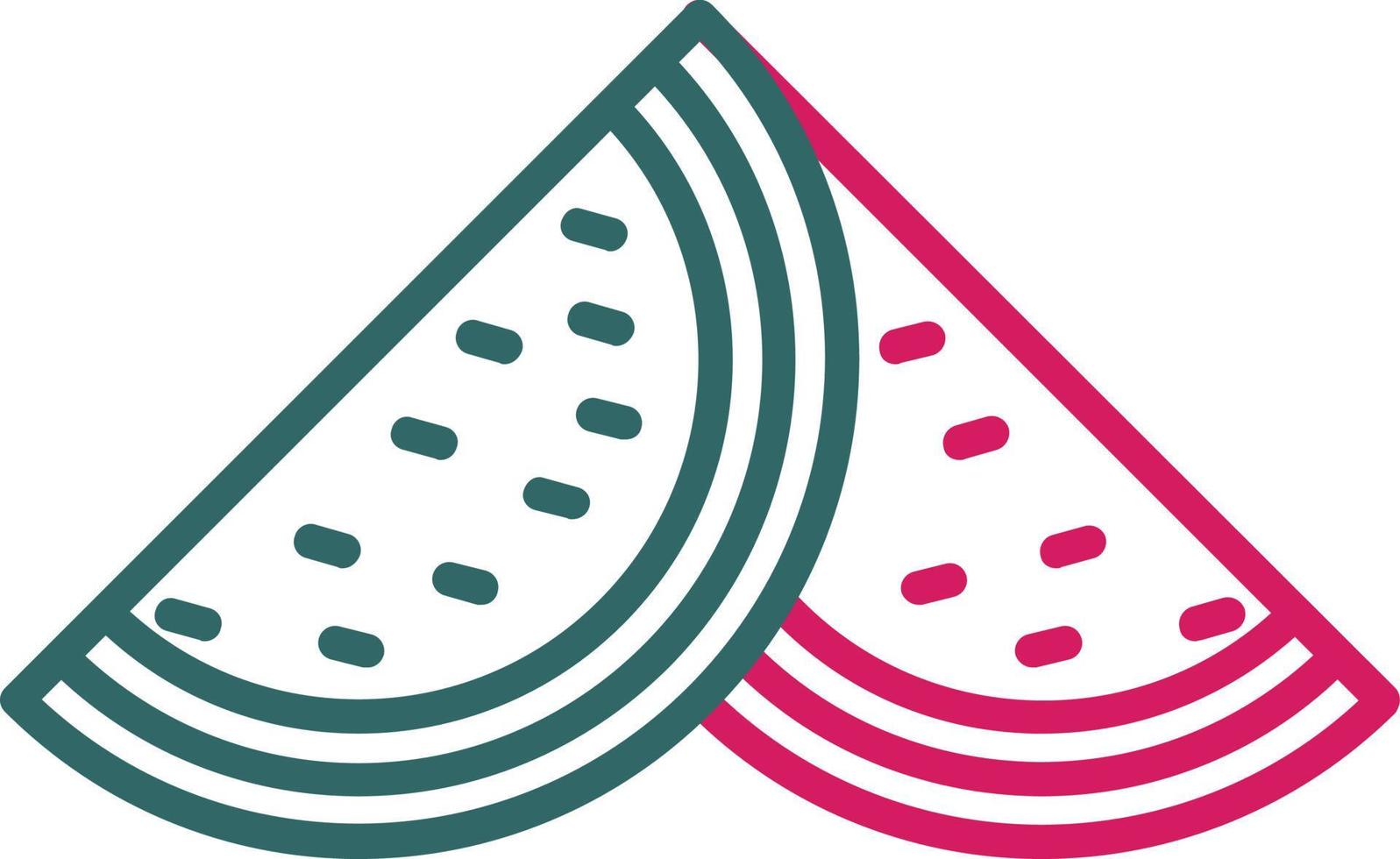 Wassermelonenlinie zweifarbig vektor