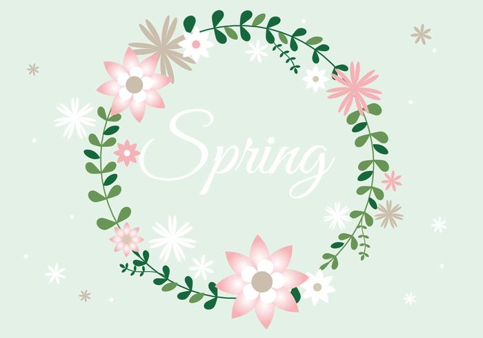 Freier Frühlings-Blumen-Kranz-Hintergrund vektor