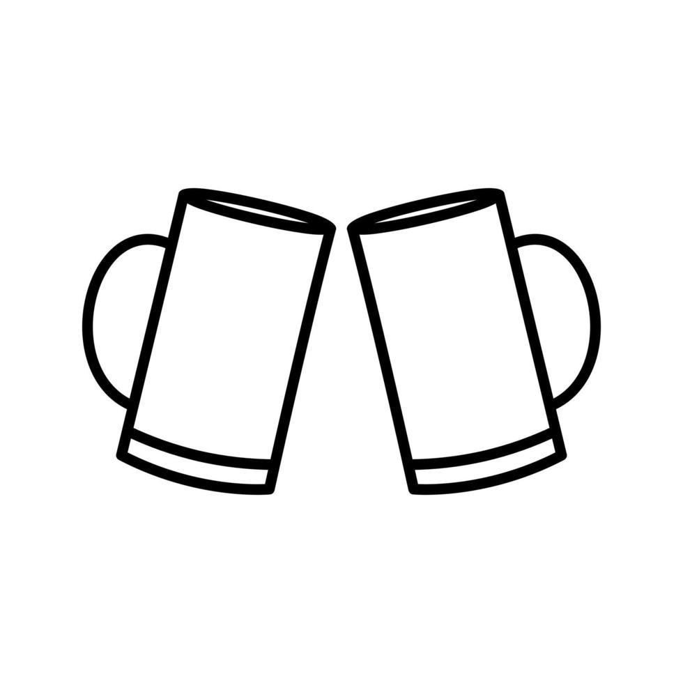 öl toasting vektor ikon