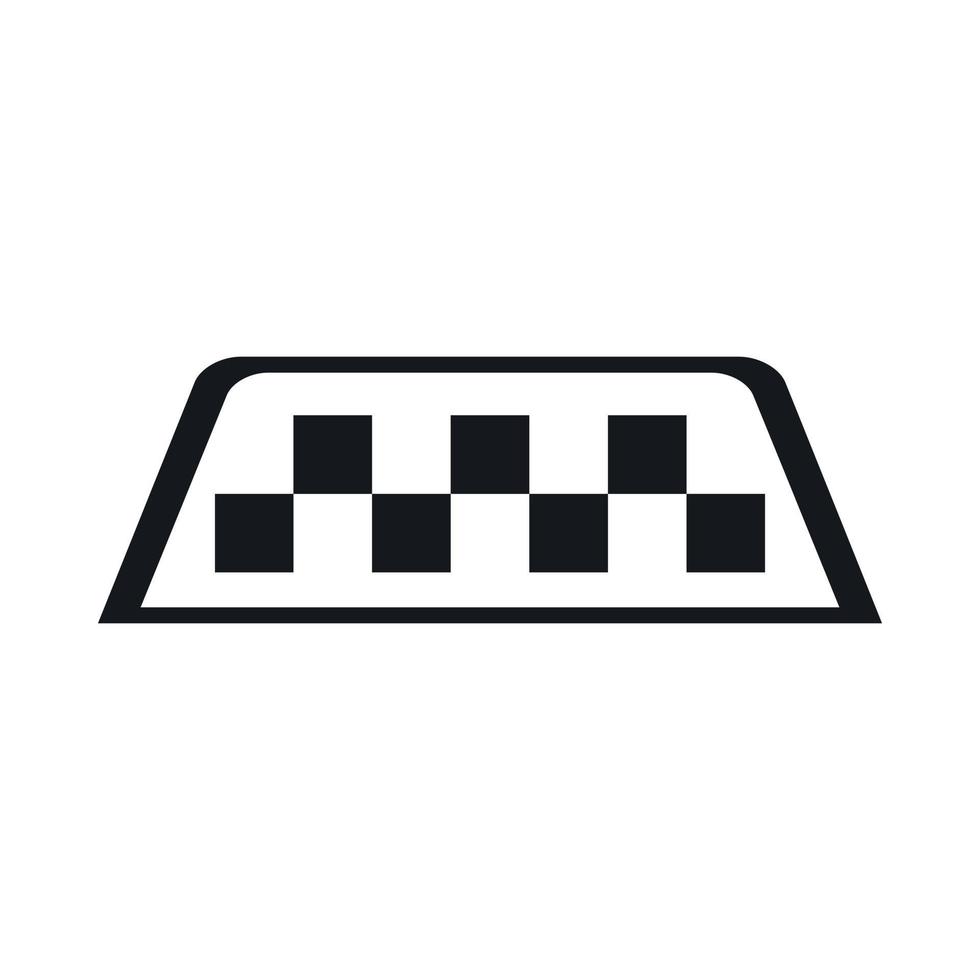 checker taxi ikon, enkel stil vektor