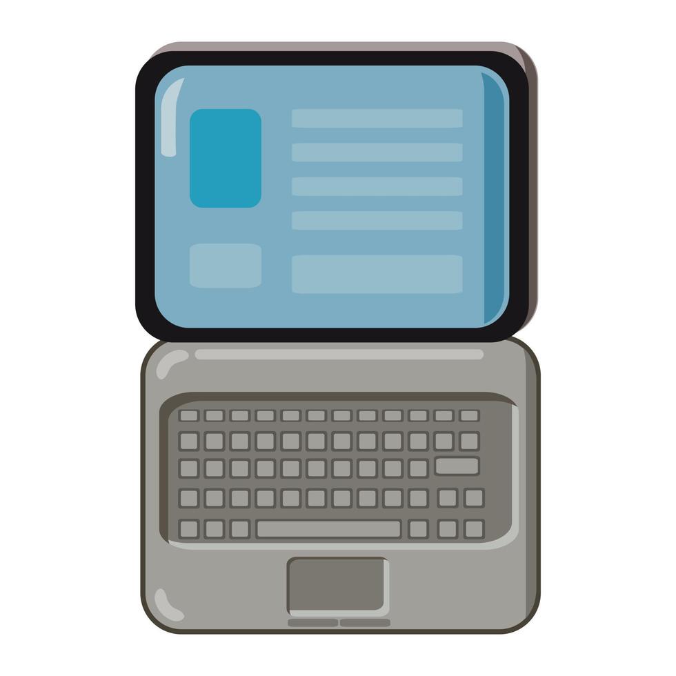 Laptop-Symbol, Cartoon-Stil vektor