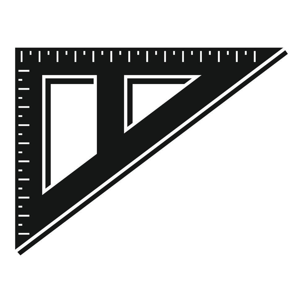 Winkellineal-Symbol, einfacher Stil vektor